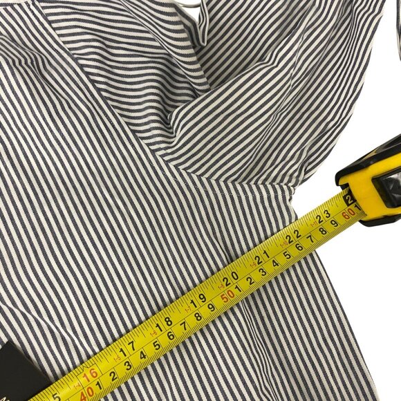 Massimo Dutti Mens Button Down Shirt Large Blue Striped Classic Fit 0146/423 NWT - Picture 7 of 10